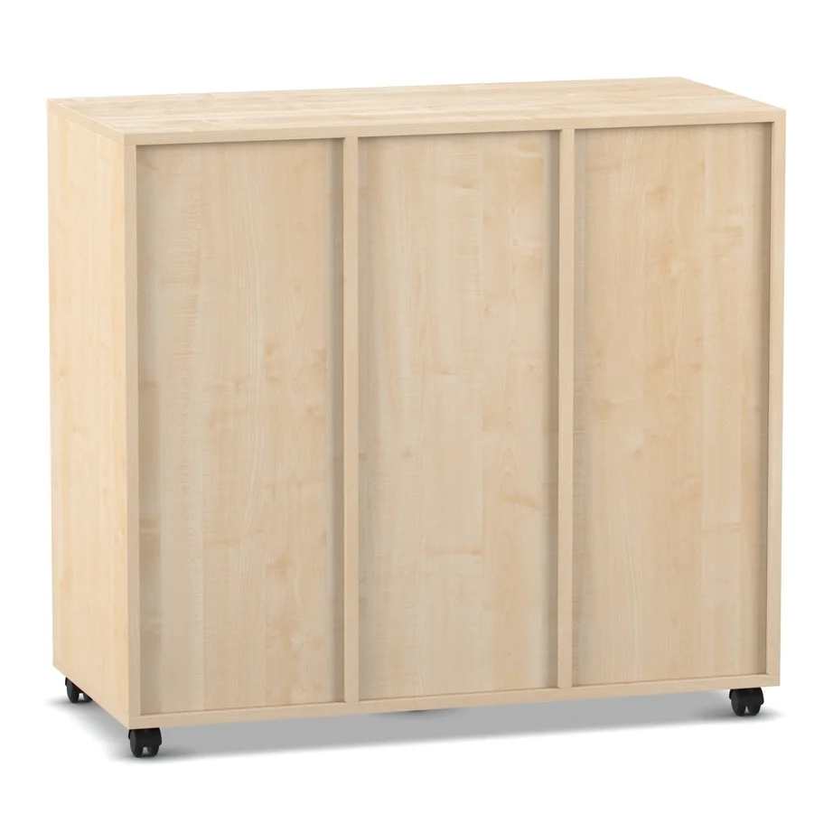 Schrank, Massivholz, Regalboden, Schiebetür, Rollbare