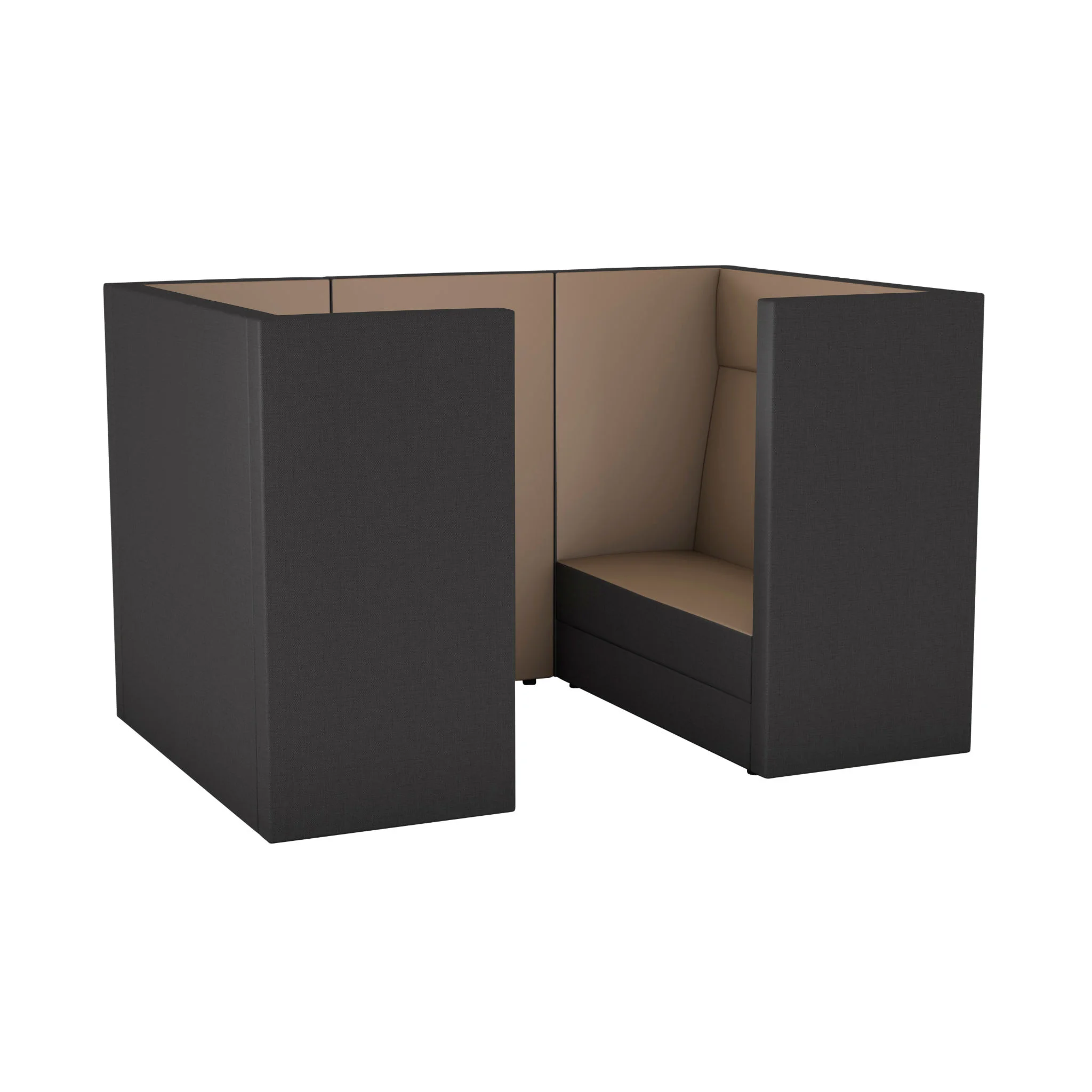Ecksofa, Sesselbank, Winkelsofa, Schwarz, Stoffbezug