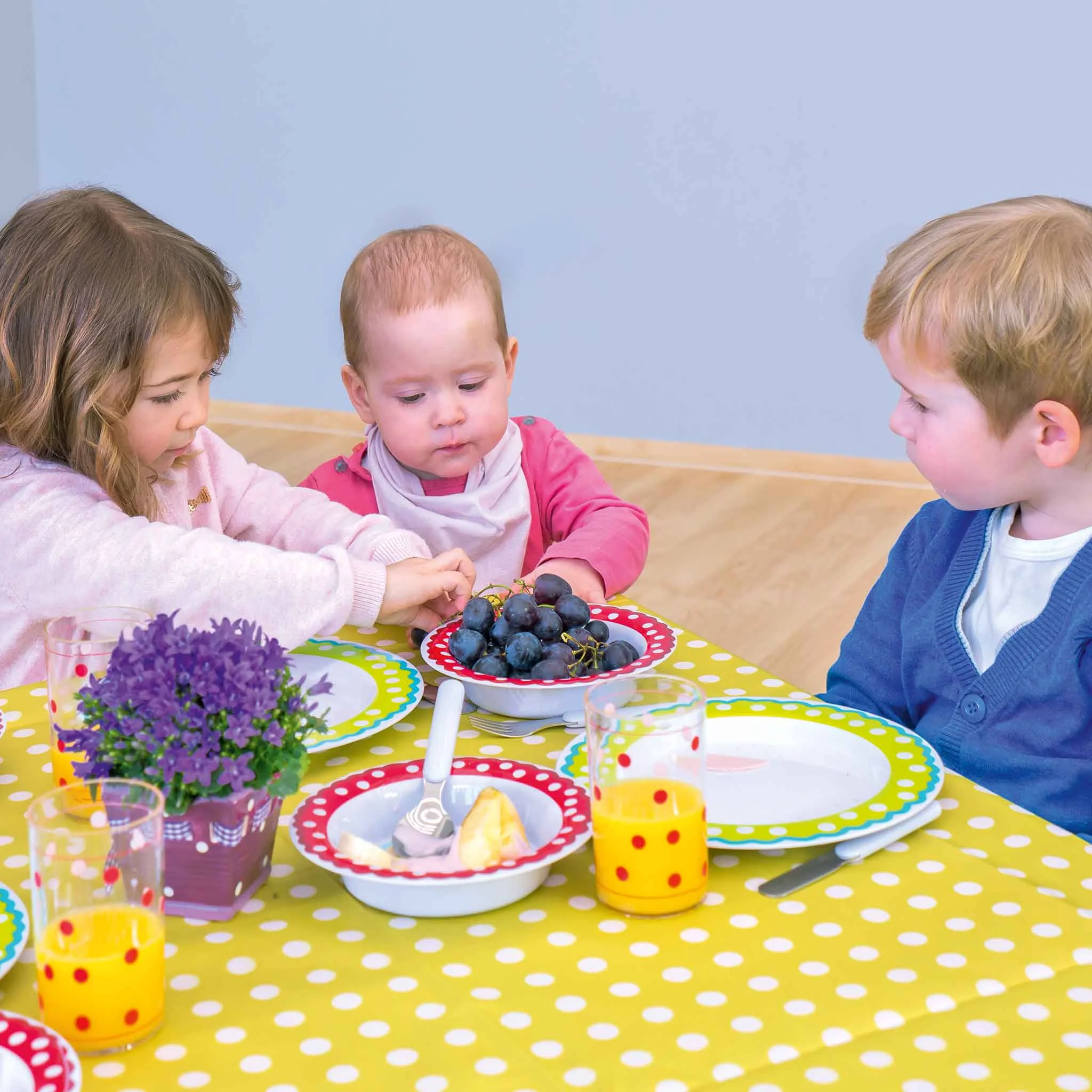 baby, kinder, frucht, trauben, tisch_deko