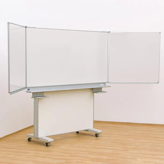 mobiler Whiteboard, dreifach-Panel, magnetischer Rahmen, verstellbarer Ständer, rollen