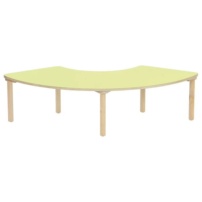 Kindertisch, Spielttisch, Rund-Tisch, Holzbeine, Grasgrün