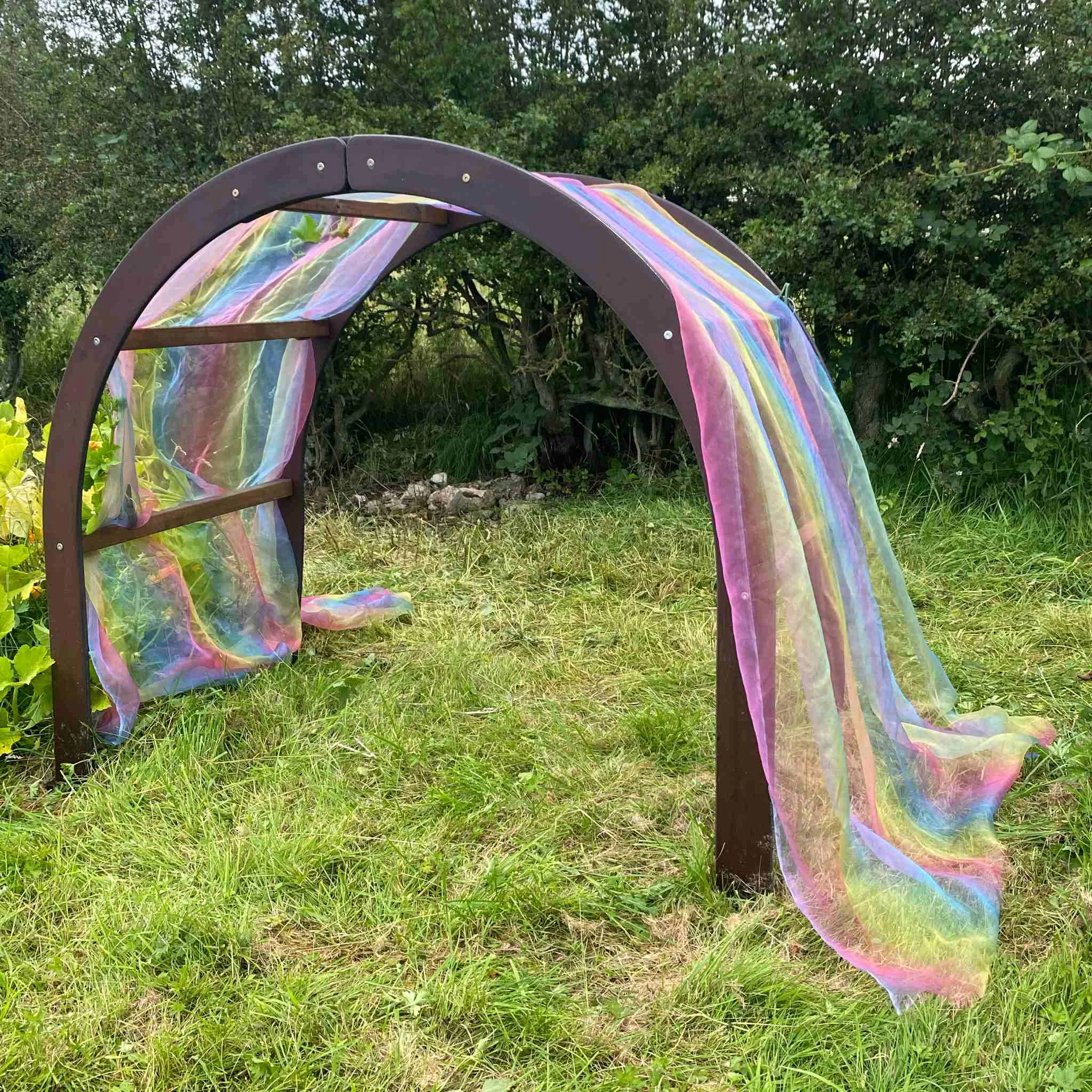bogenrahmen, Sichtschutz, Stofftuch, Rainbow, Garten