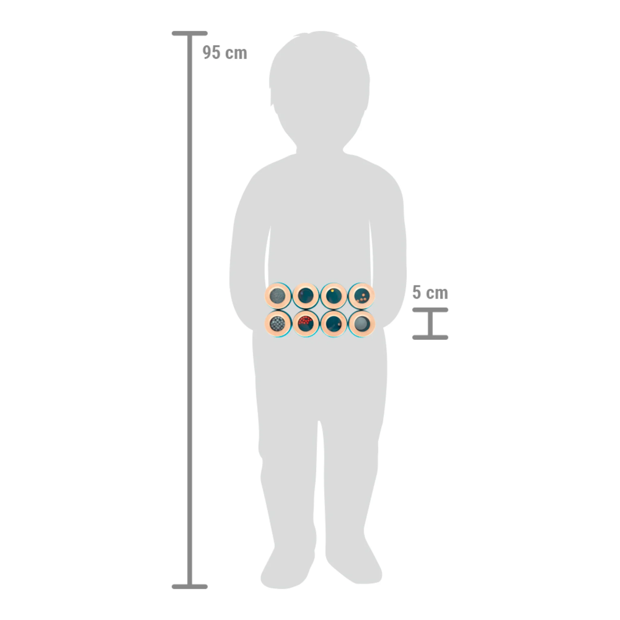 Runde Spielsteine, 8-teiliges Set, Bunt, Verschiedene Muster, 5 cm