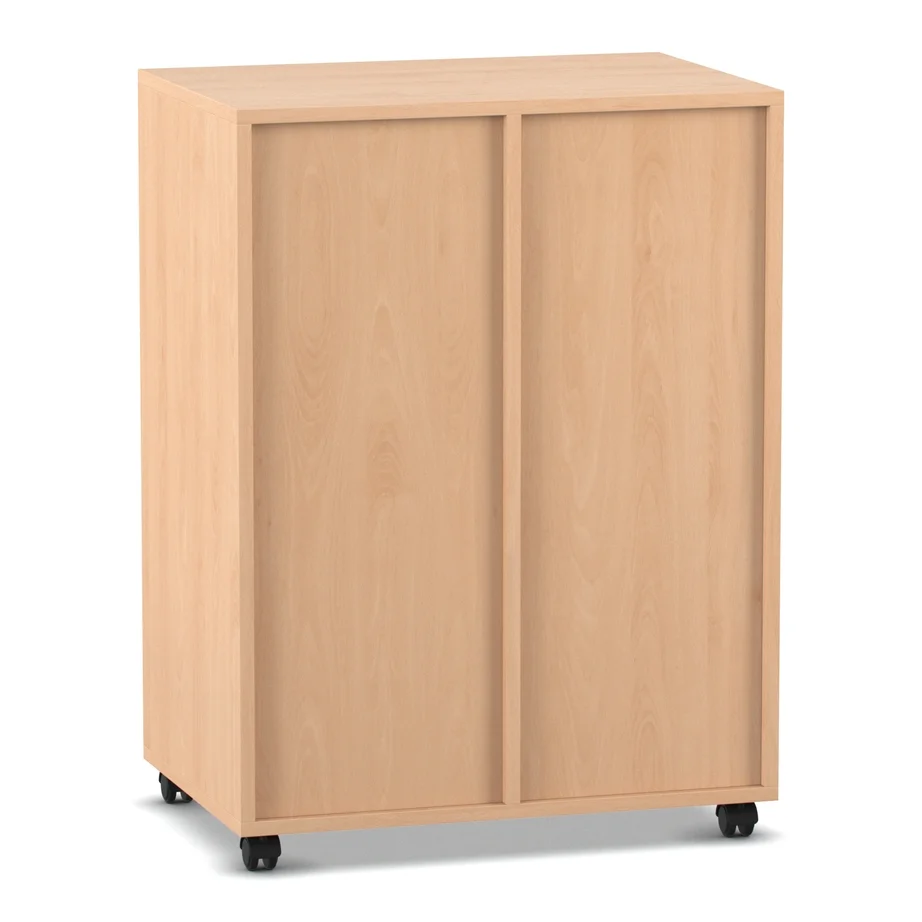 Schrank, Schiebetür, Holzlook, mobiles Möbelstück, Rollbare Schrank