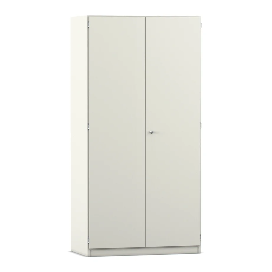 Kunststoffschrank, Schrank, Garderobenschrank, Doppeltürenschrank, weiß