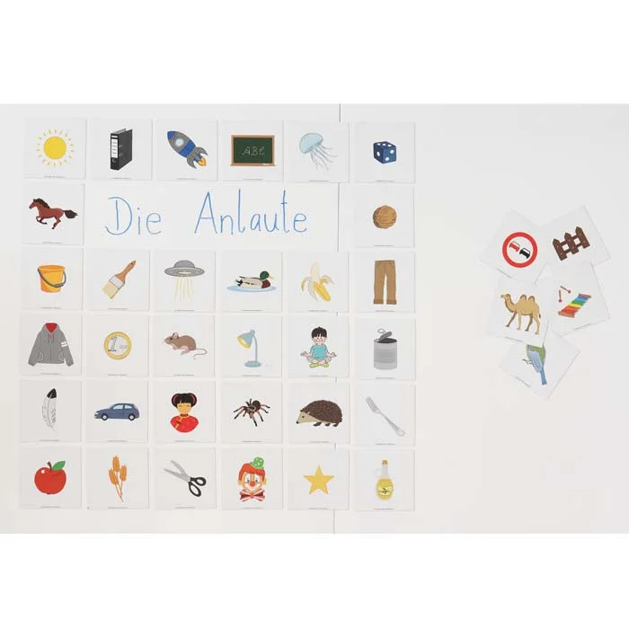 Kinderkarte, Anlaute, Wörterkarten, Bilder, Puzzles