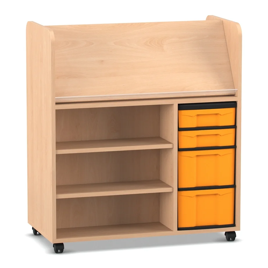 Flexeo®-Bücherwagen, Buche hell