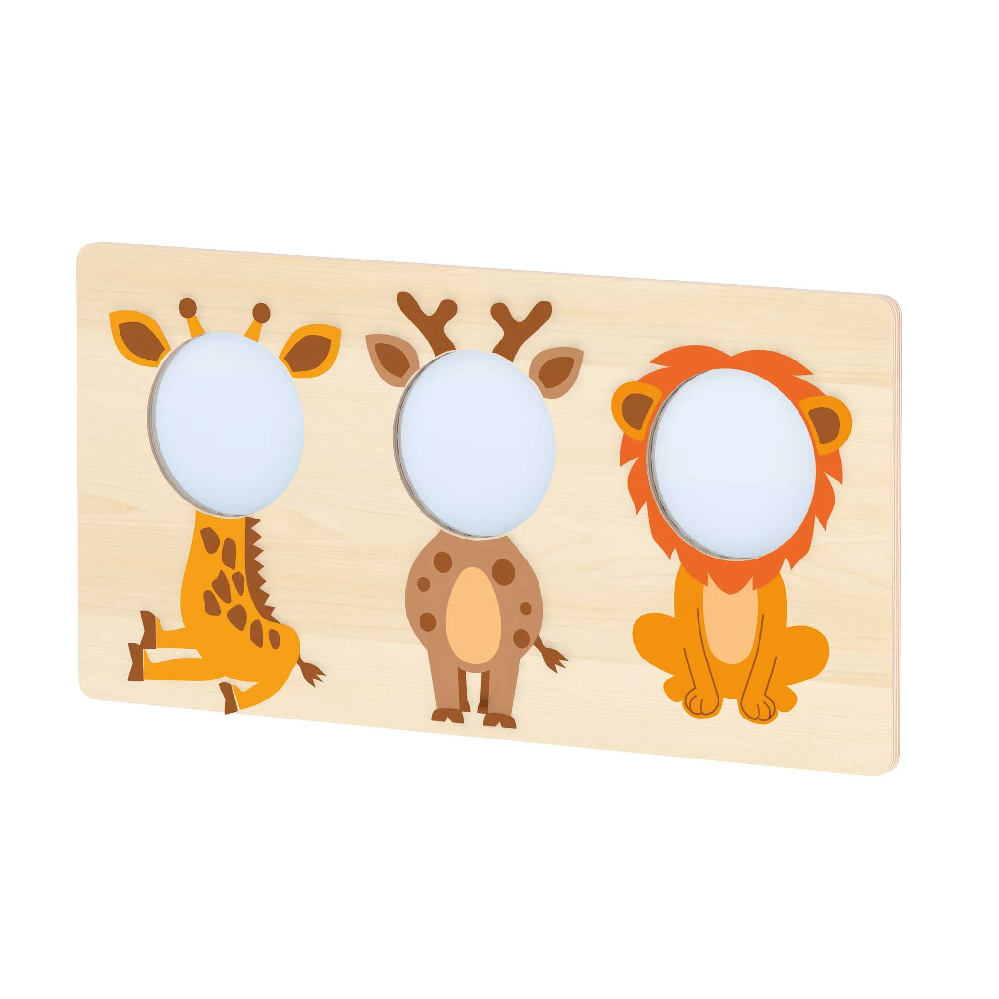 Kinderwandpuzzle, Tiermotiv, Holzbrett, Tier-Motive, Löwe-Regenbogen?