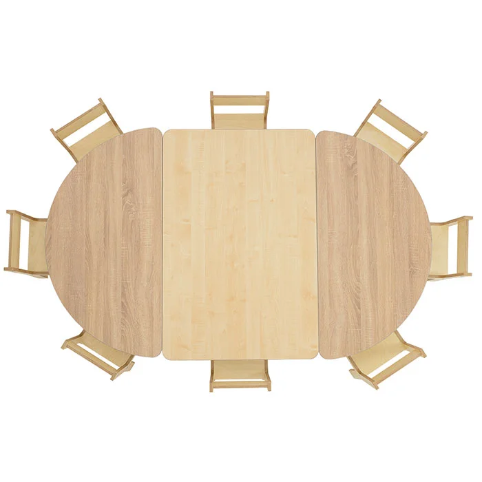 Esstisch, Holztisch, Rundtisch, Stühle, Holzfarbe