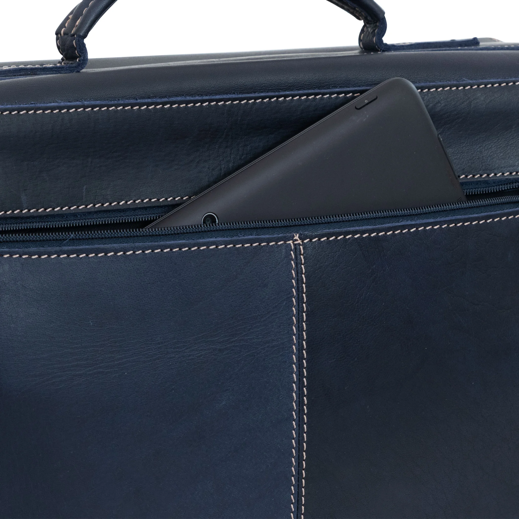 handtasche, leder, Reißverschlussfach, marineblau, Telefonfach
