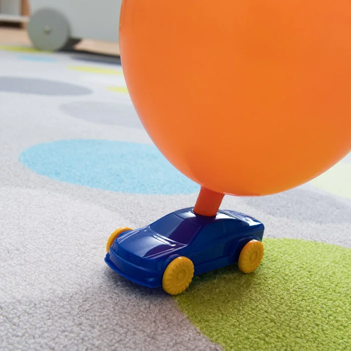 Spielzeugauto, Luftballon, Kleinkind Spielzeug, Kinderwagen, Räder gelb