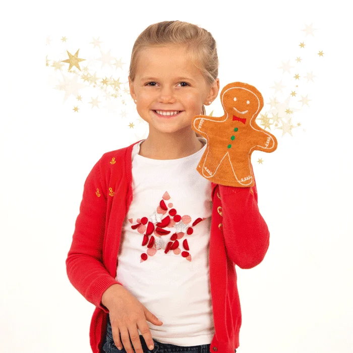 Kind, Gingerbread-M Mann, Handpuppe, Puppe, Dekor