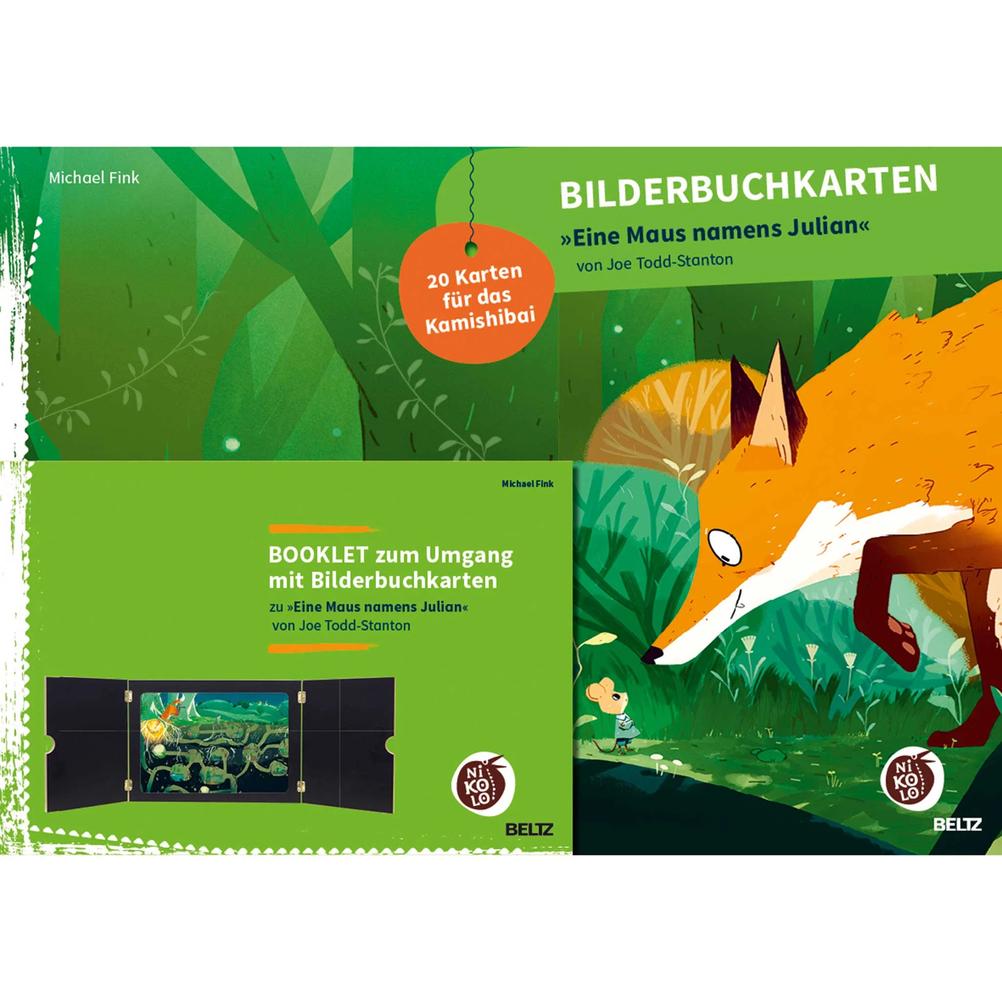 Bilderbuch, Kinderbuch, Kartenset, Kamishibai, Fuchs-Illustration