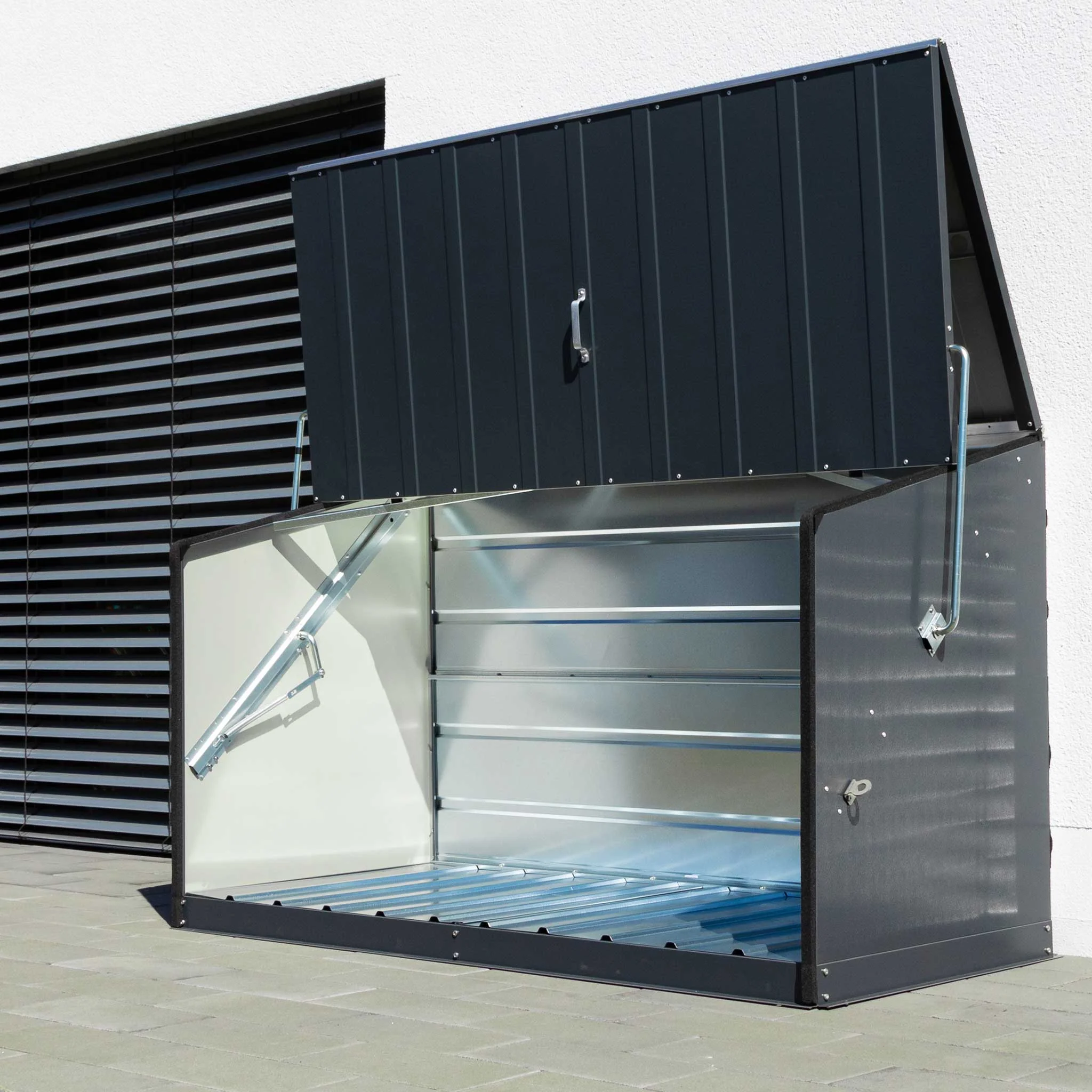 Kühlbox, Außengrillkasten, Metallkiste, Stahlbox, Aufbewahrungskasten