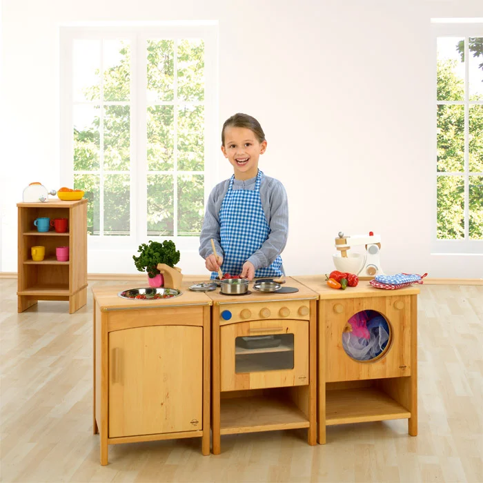 Vollholz-Kinderküche Komplett-Set
