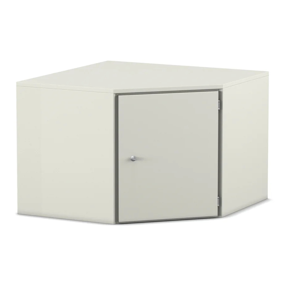 kleiderschrank, schrank, metall, eckschrank, creme