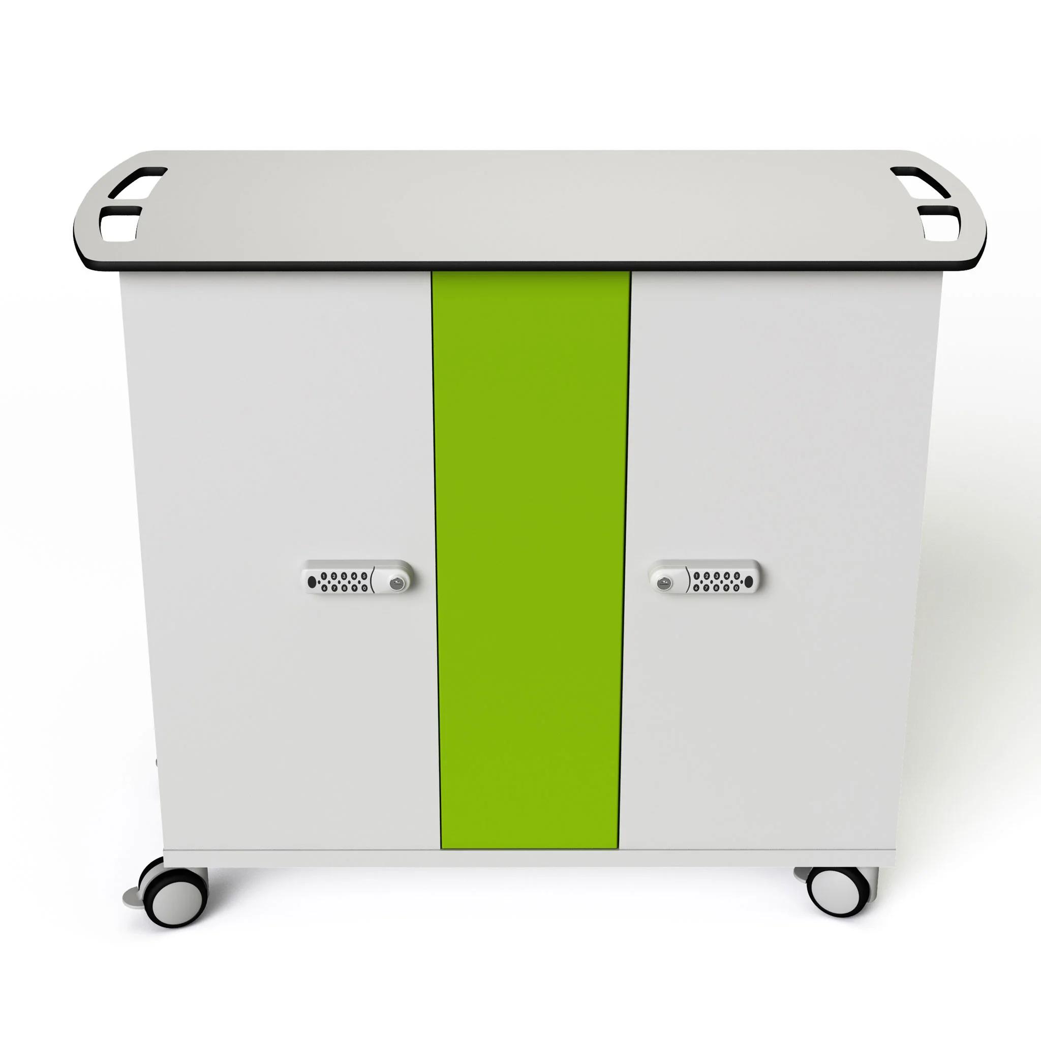 Mobiler Unterschrank, Rollcontainer, Gewerblich, Grün Akzent, Lagerunterschrank