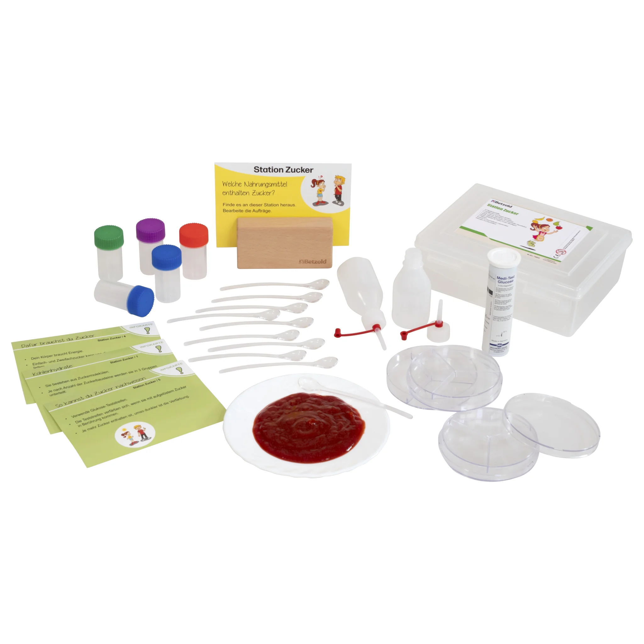Experimentierkit, Laborset, Nahrungsmittelanalyse, Zuckerstation, Laborutensilien