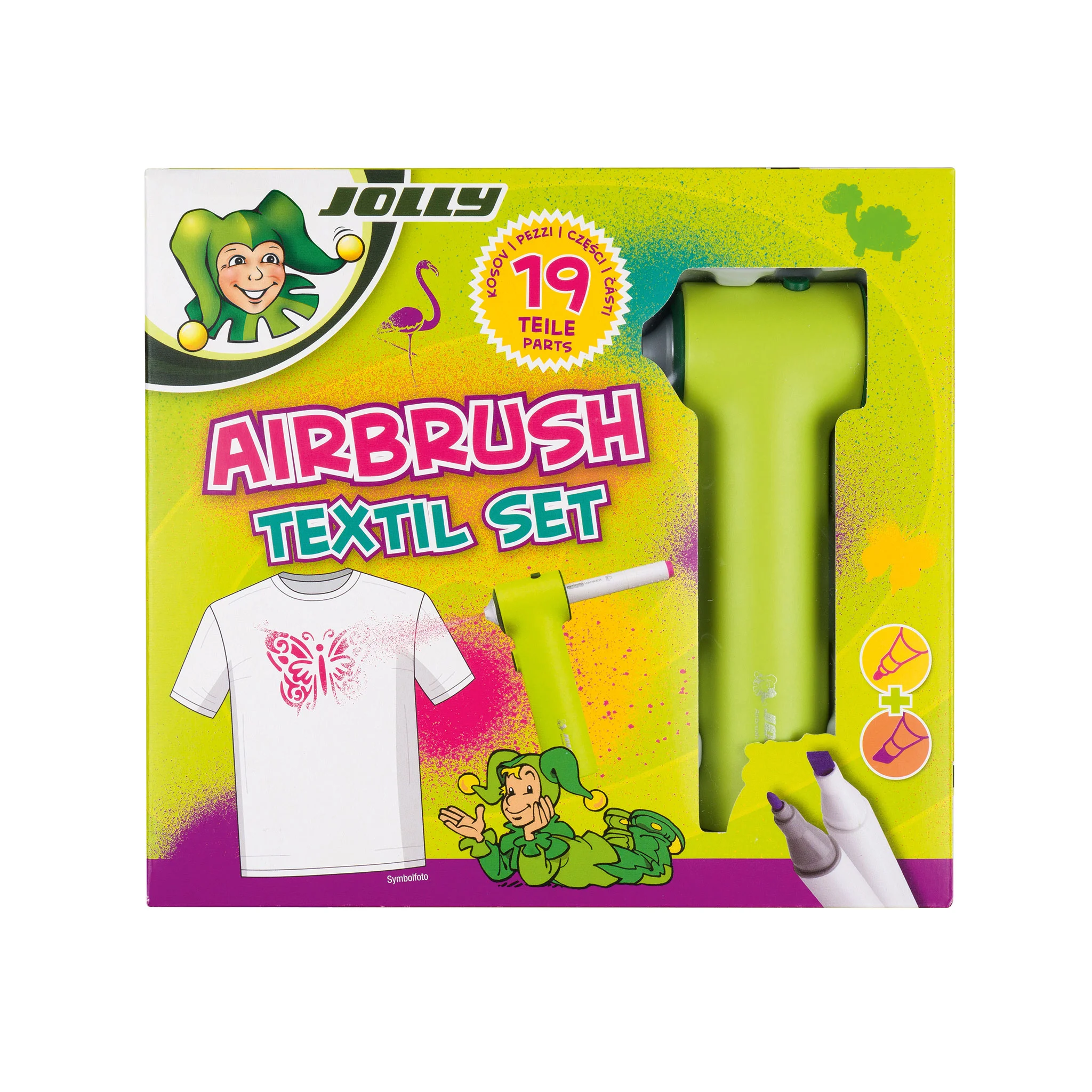 Airbrush, Textile-Set, Grünes Werkzeug, Marker, T-Shirt-Design