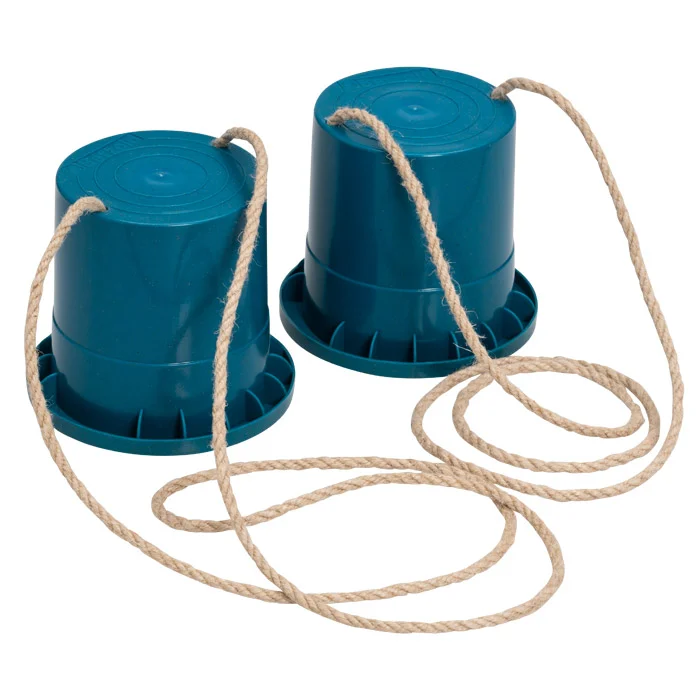 Töpfe, Kunststofftut, Blau, Schnur, Aufhängung