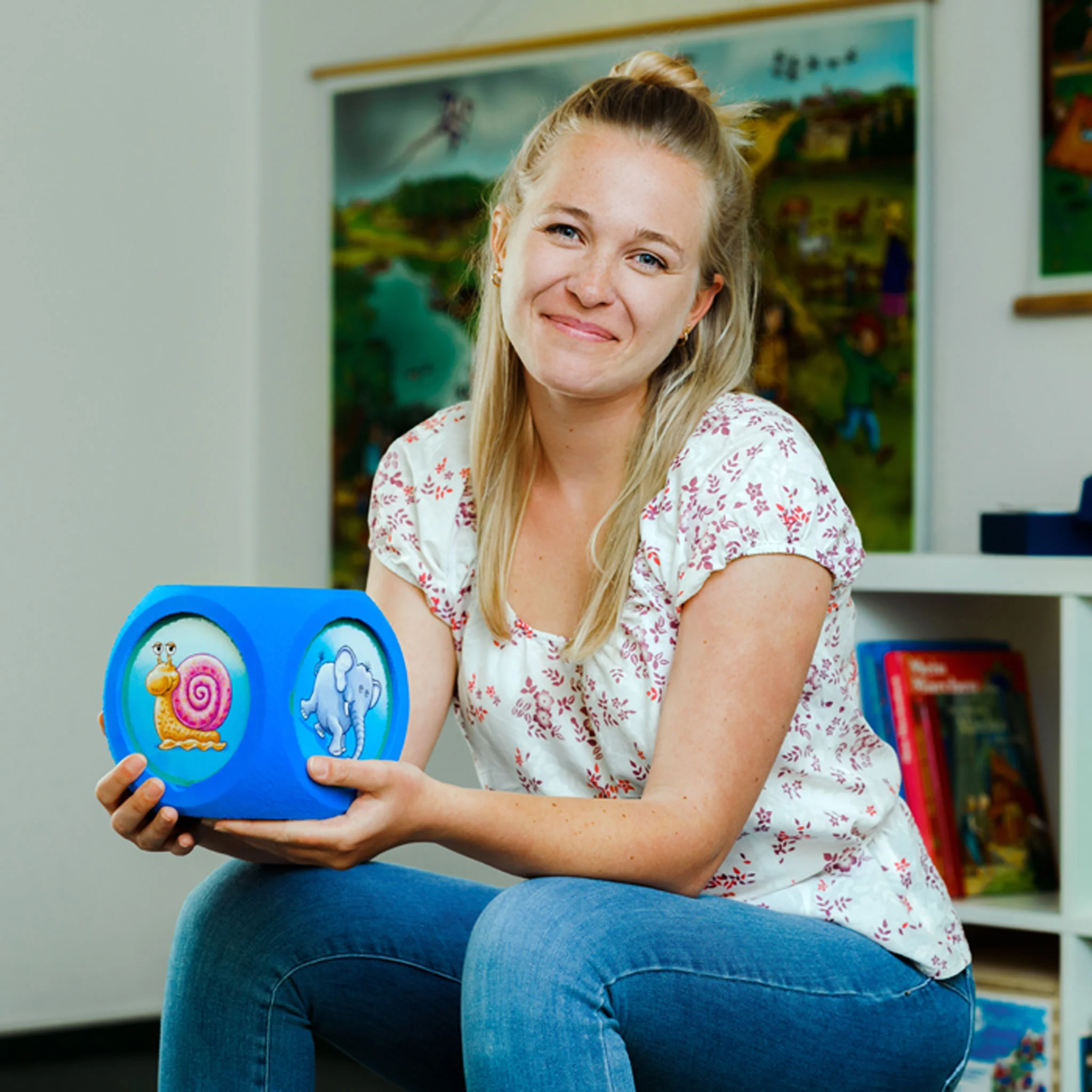 Kinderlupensatz, Gehäuse-Plastik, Buntes Spielzeug, Lupenrad, Tiermotiv-Illustration