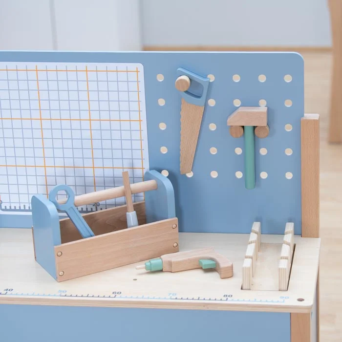Konstruktionswerkzeug, Holzwerkzeug, Kinderwerkbank, Spielzeugwerkzeuge, Klemmleisten
