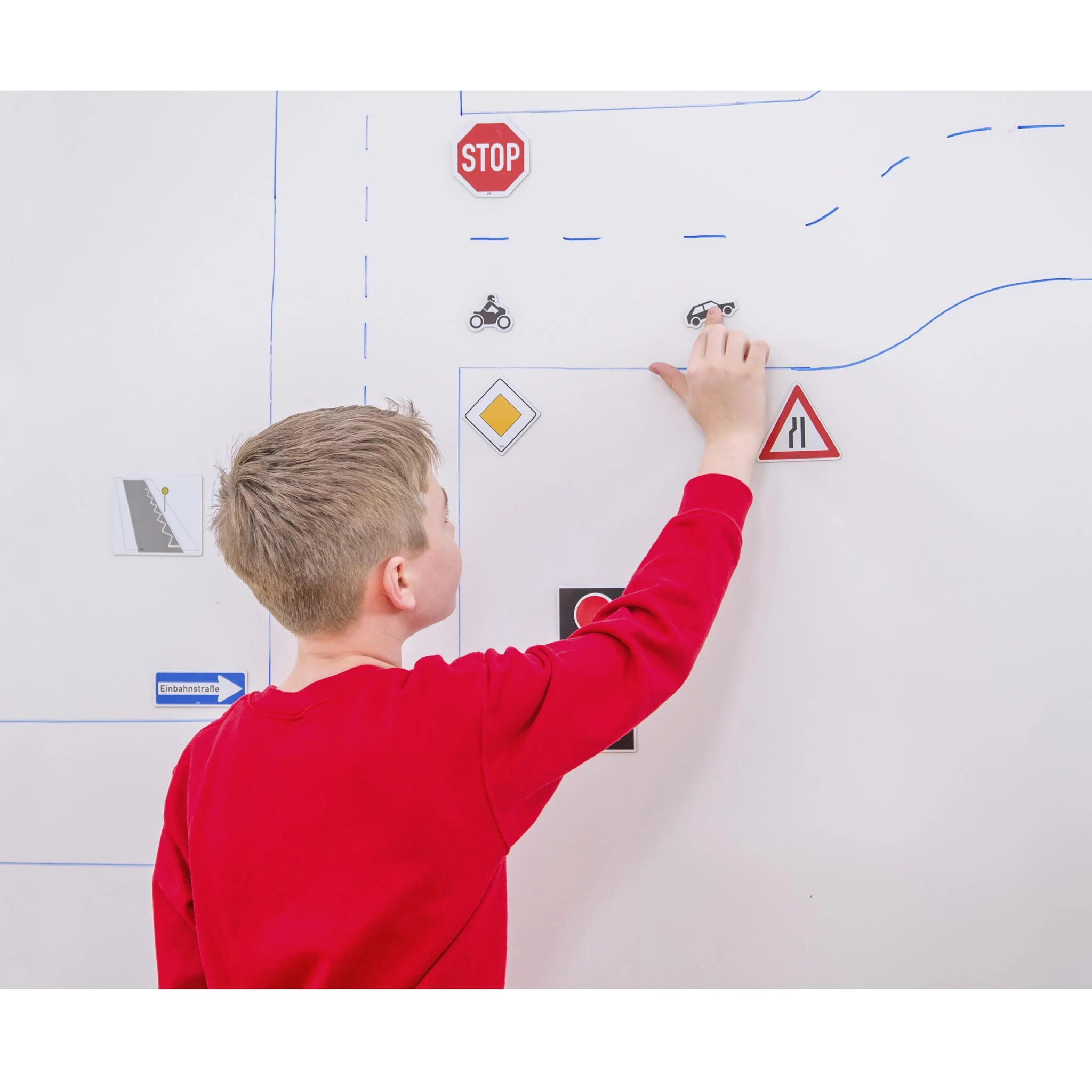 Kinder, Lernboard, Verkehrssymbole, Stop-Schild, Puzzle-Board