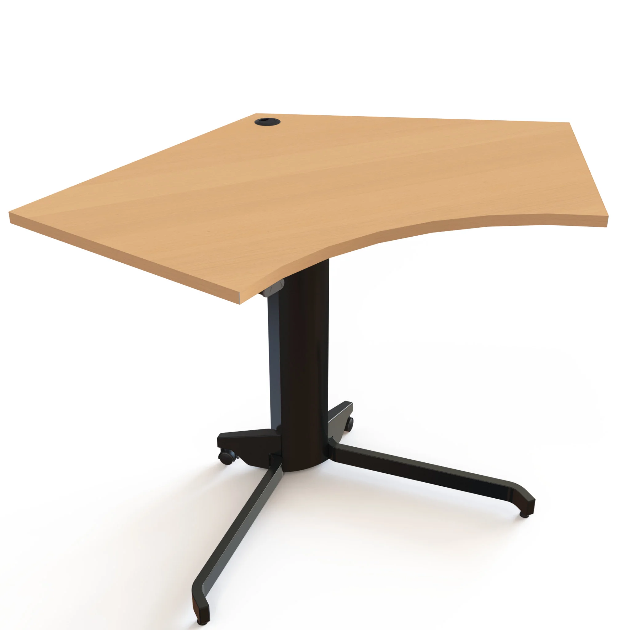 eckschreibtisch, office desk, rollstuhlbasis, holzplatte, tischer