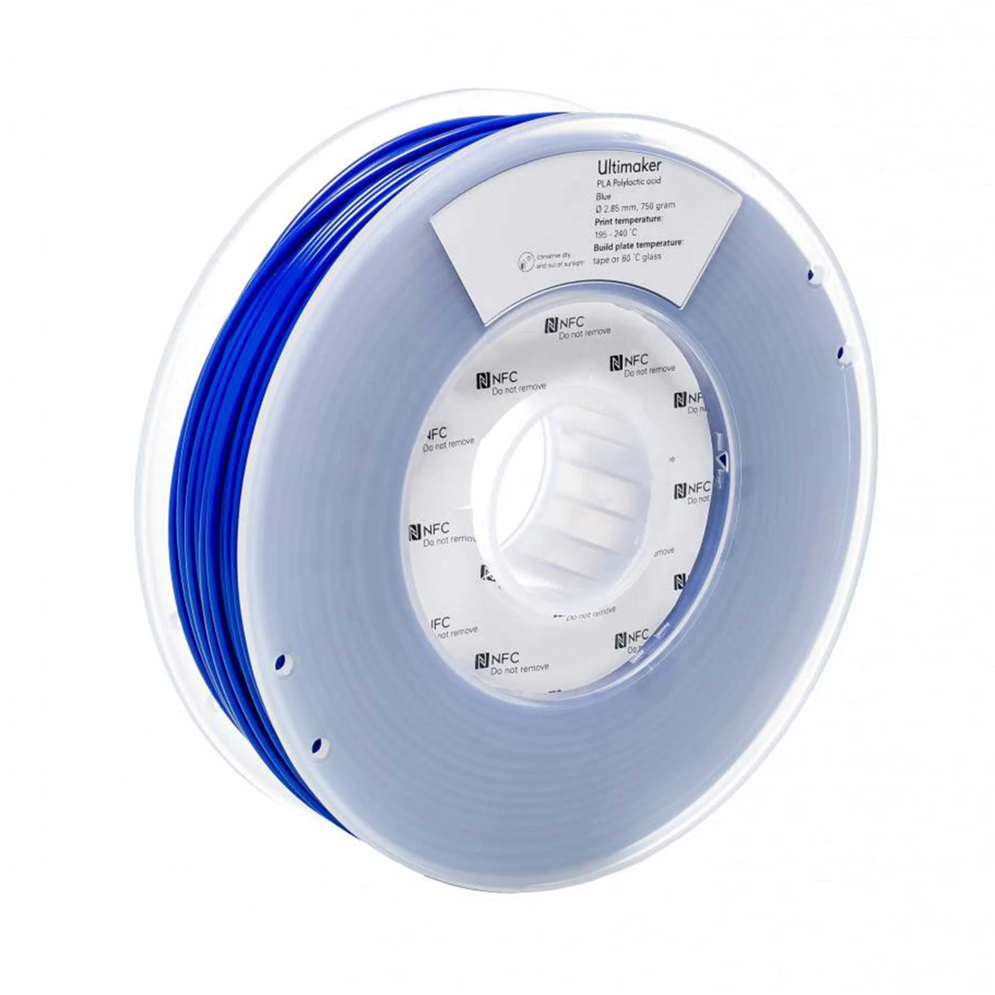 3D-Druck Filament, PLA, Blau, Spule, NFC–Do not remove