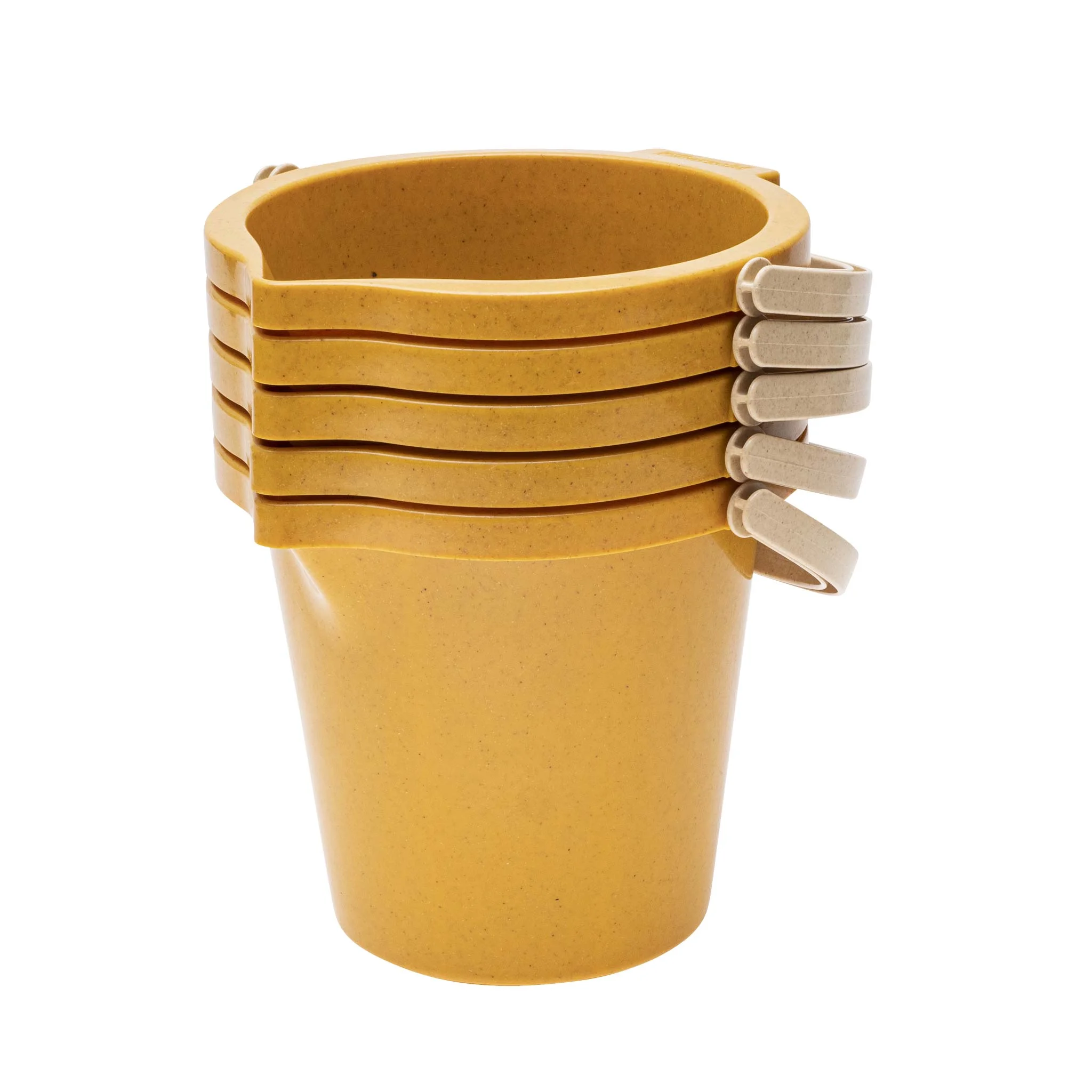 5 Sandspieleimer aus treeNside-Material, Curry