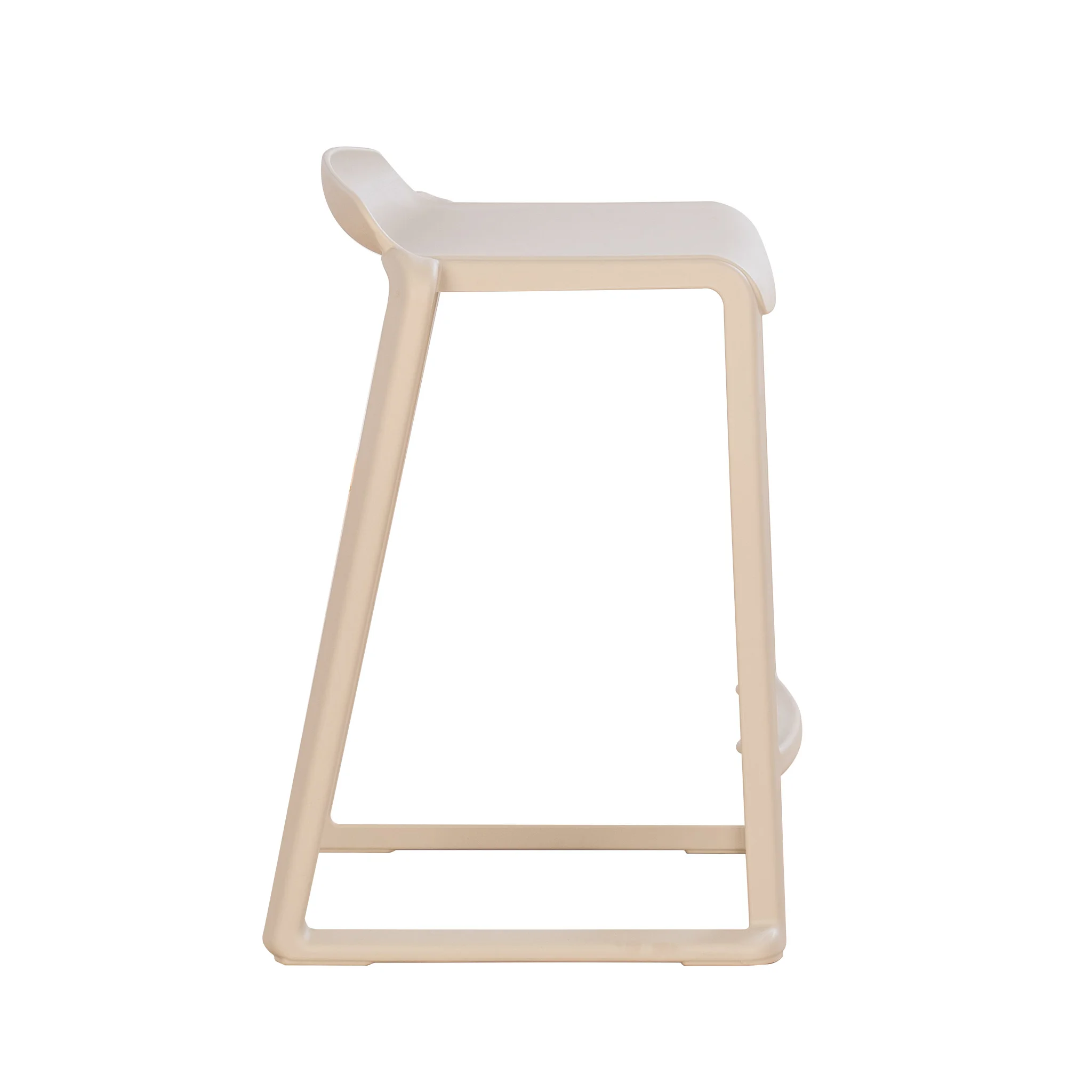 Barstuhl, Hoher Stuhl, Beige, Kunststoff, Schönes Design