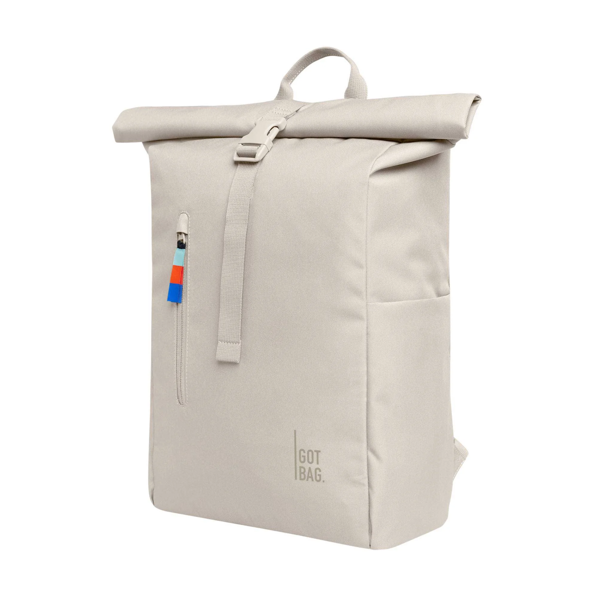 Rucksack, Rucksack, Rolltop, Beige, Frontzip