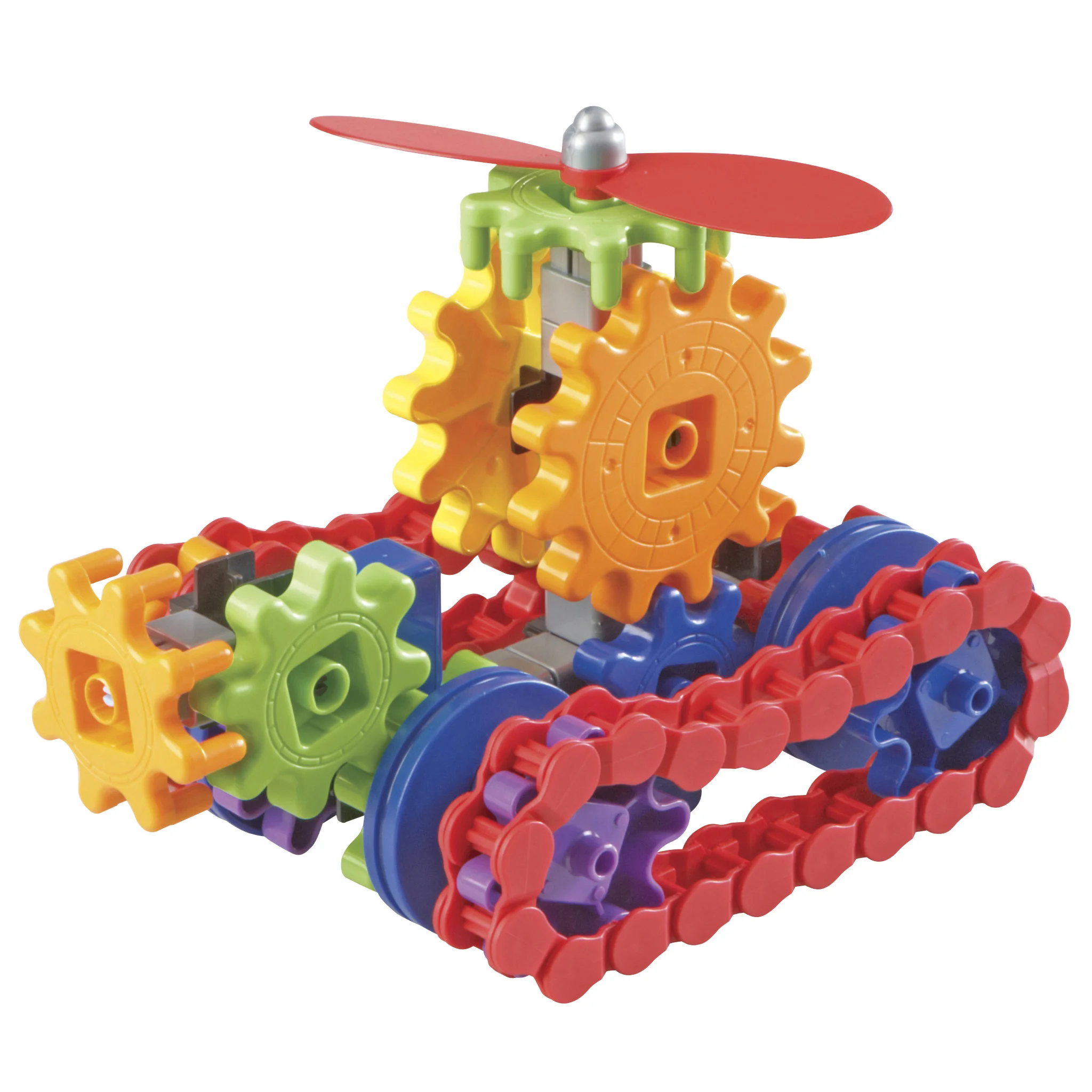 Kettenfahrzeug, Spielzeug, Gummirad, Bausteinset, Rotorantrieb