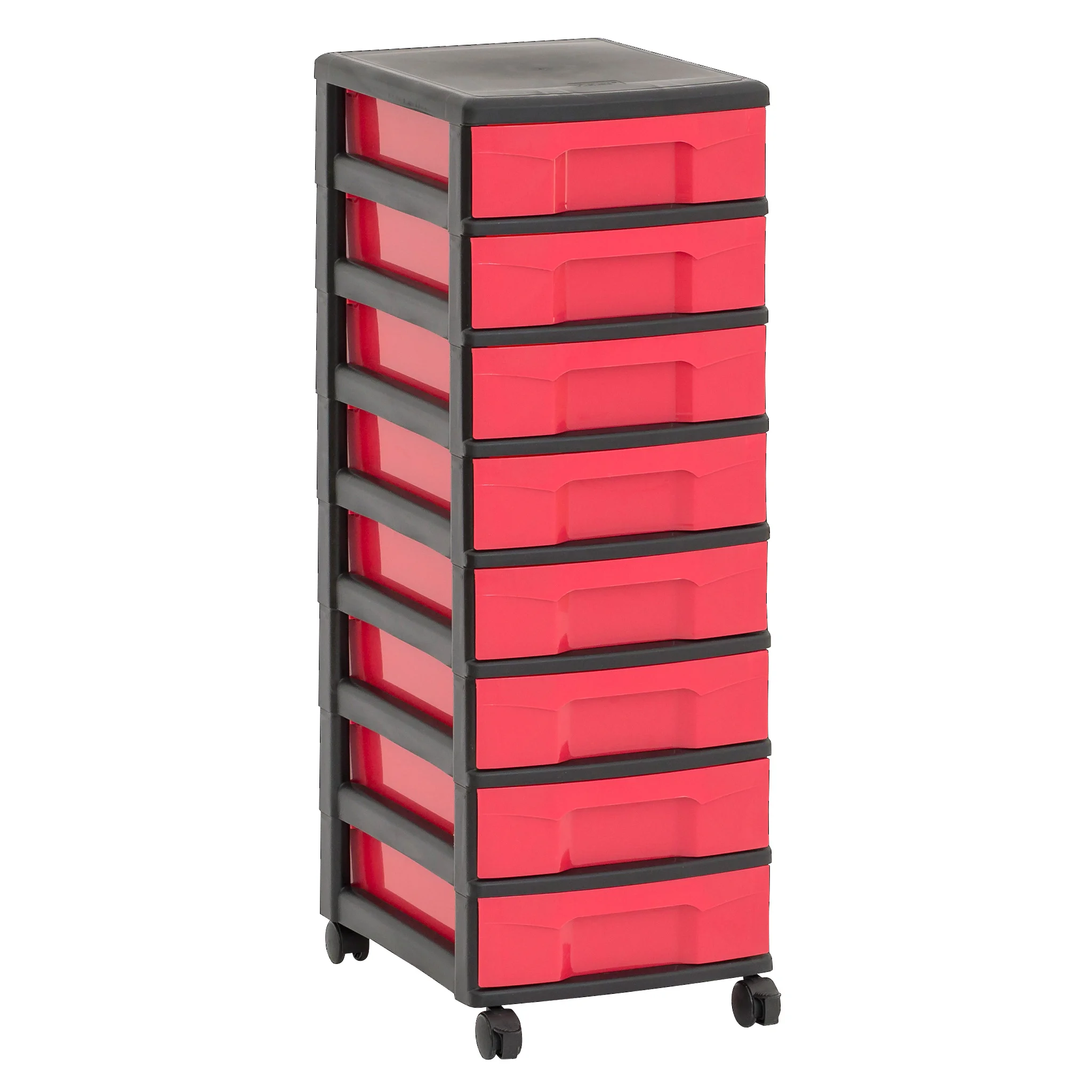 Schubladenwagen, Aufbewahrung, Rollwagen, Kunststoffschubladen, 8 Schubladen