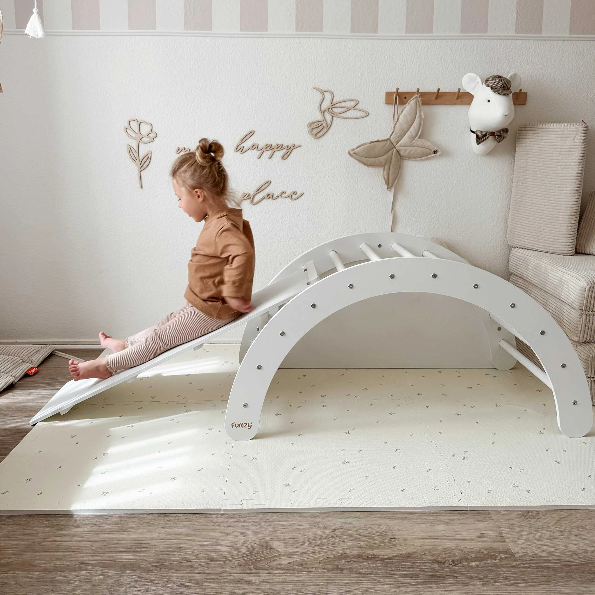 Kletterbogen, Spielbogen, Klettergerüst, Rutsche, Kinderzimmer
