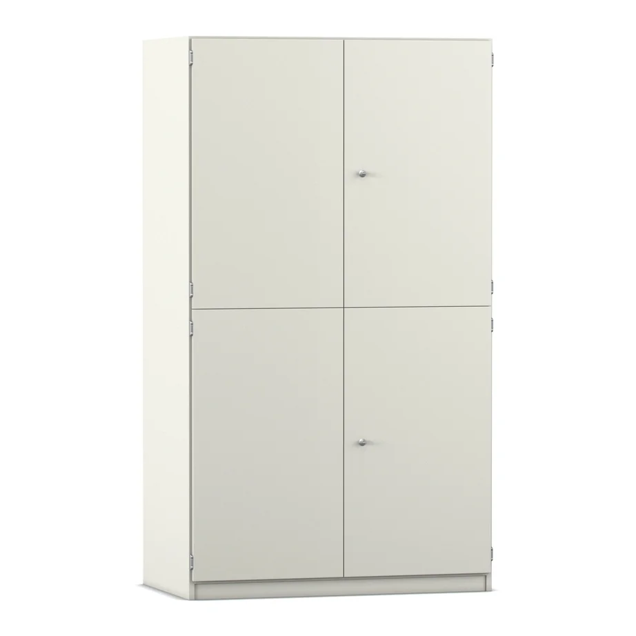 Schrank, Metallschrank, Weiß, Korpus, Schranktüren
