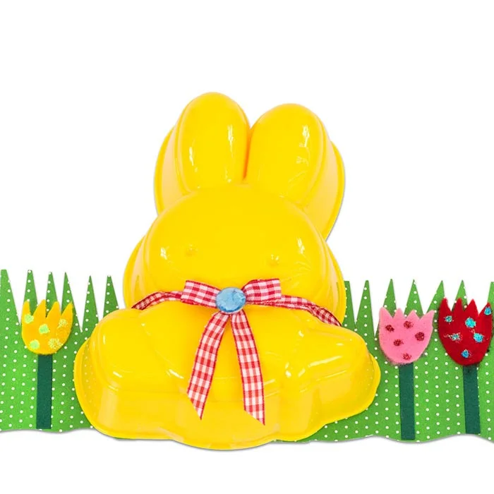 Osterhase, Gelb, Dekoration, Geschenkband, Tulpen