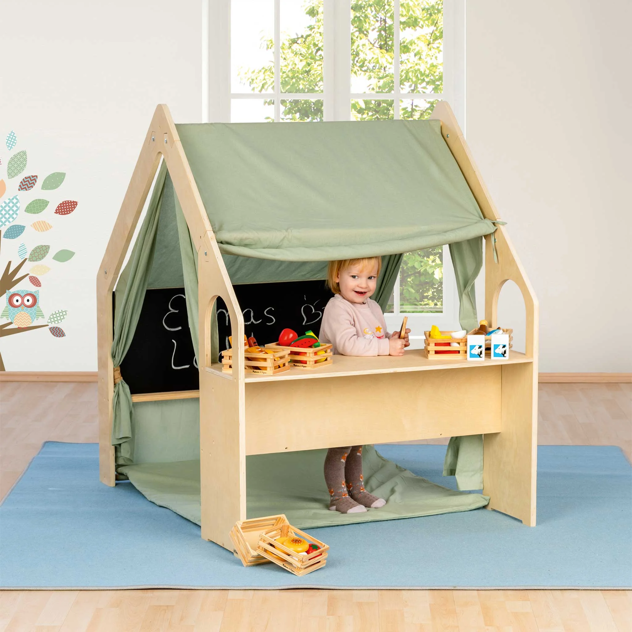 Kinderhaus, Holzspielhaus, Küche, Spielset, Puppenhaus