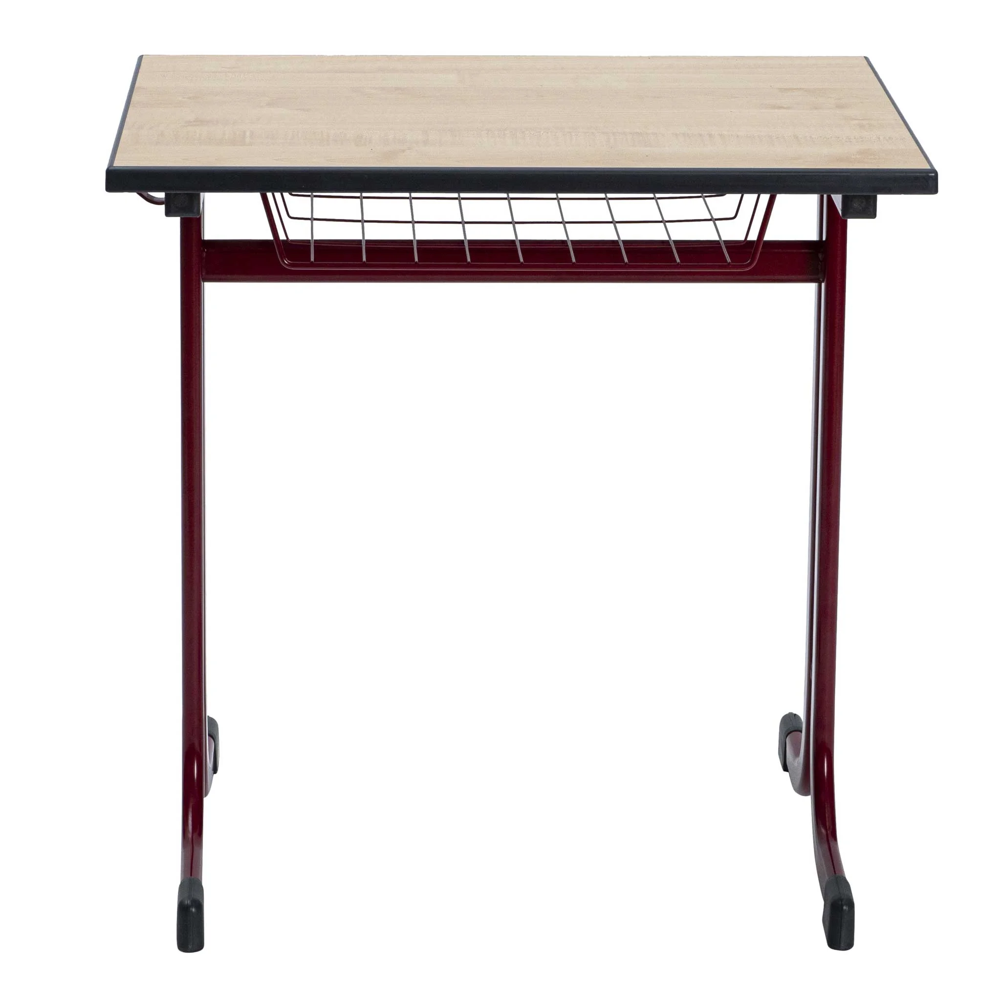 Schreibtisch, Mobiler Schreibtisch, Holztischplatte, Metallrahmen, Caddieunterlage