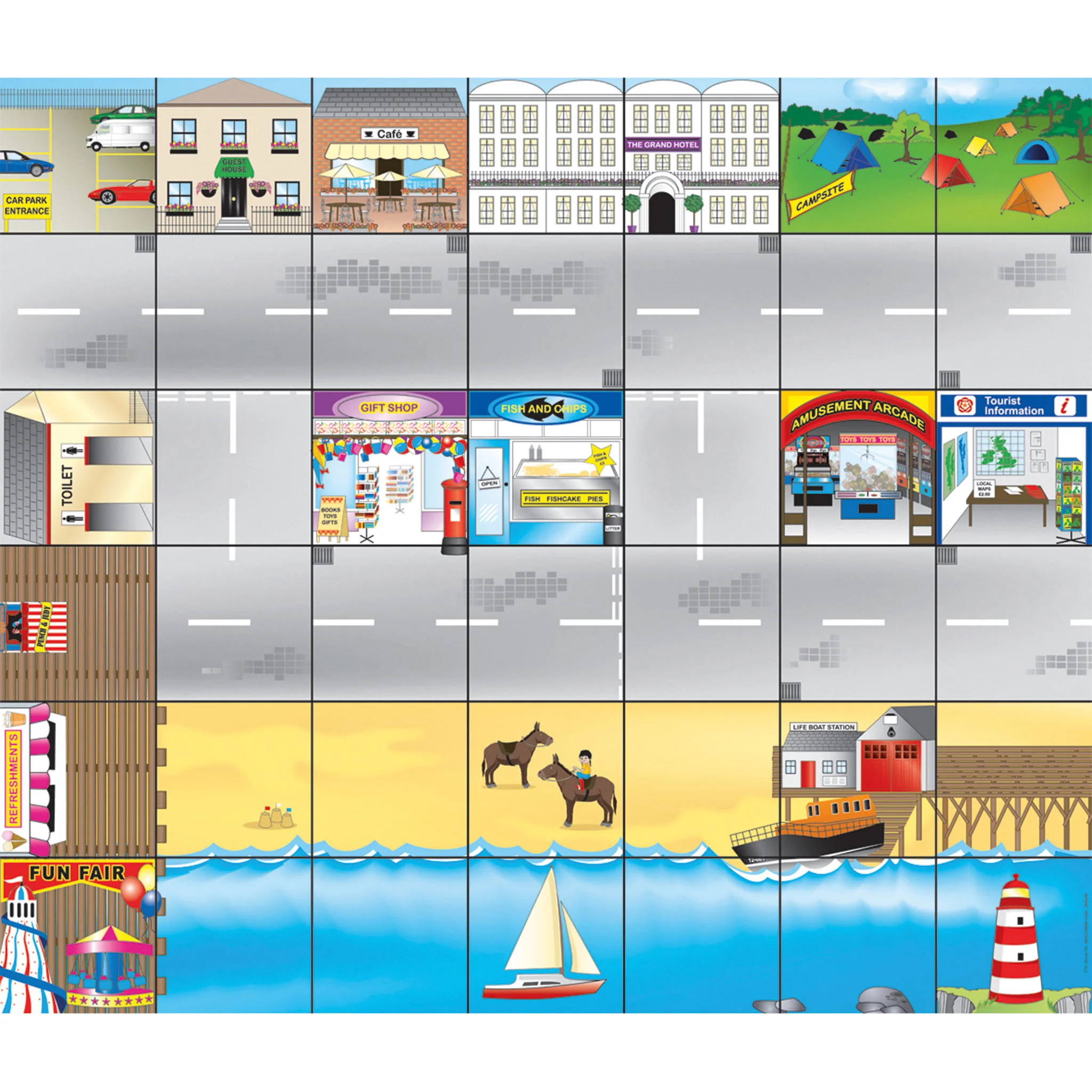 Bee-Bot und Blue-Bot Bodenmatte Seaside