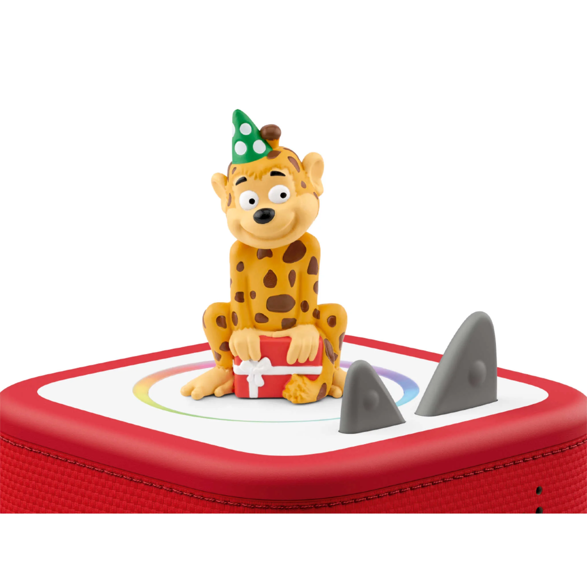 Kinderfigur, Giraffenfigur, Löwenfigur, Partyhut, Geschenkbox
