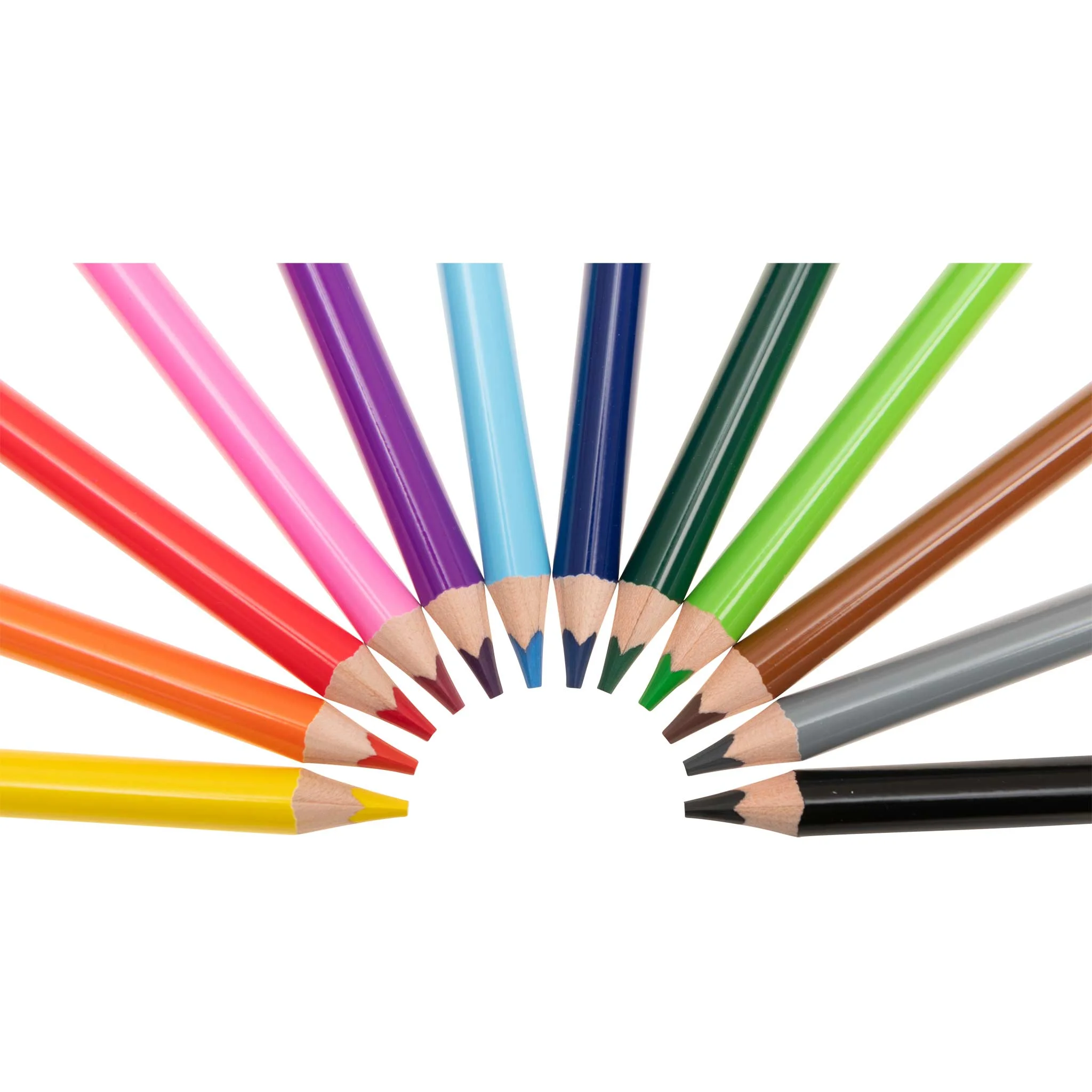 Bleistifte, Buntstifte, Colorful pencils, Holzstifte, Schwarz- zu bunte Palette