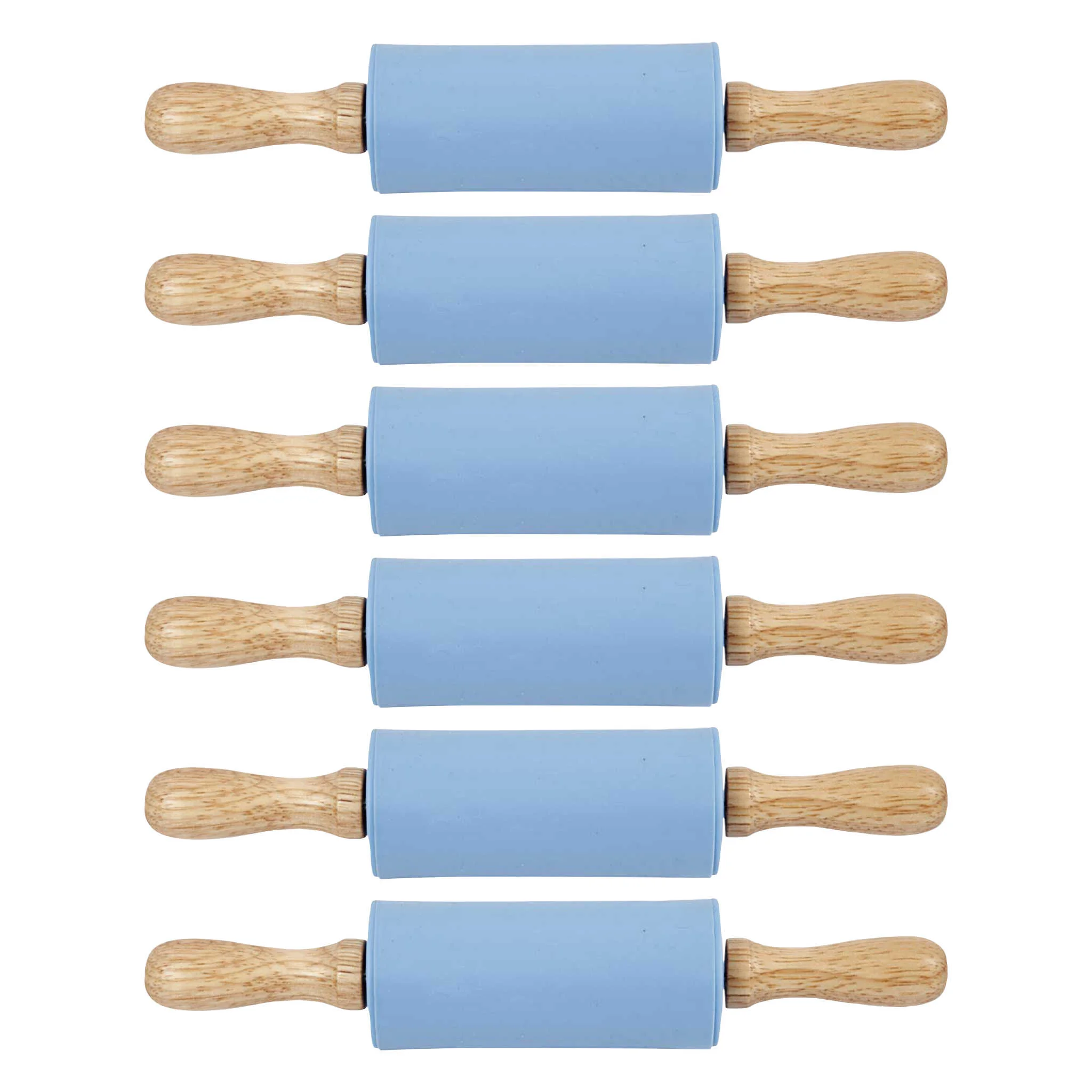 rolling pin, blau, holzgriff, set aus fünf, Küchengerät