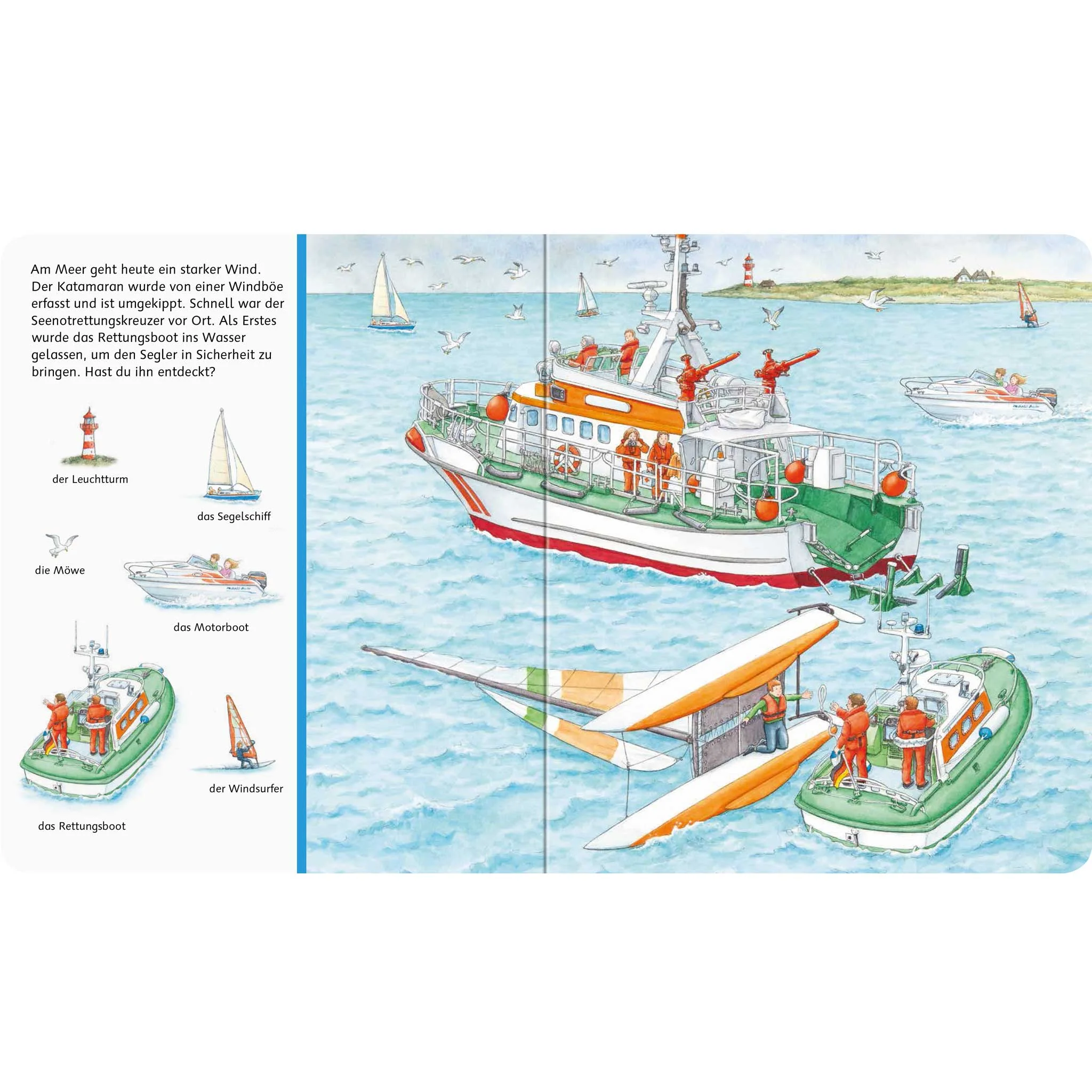 Boot, Segelschiff, Rettungsboot, Windkraft, Küstenschutz