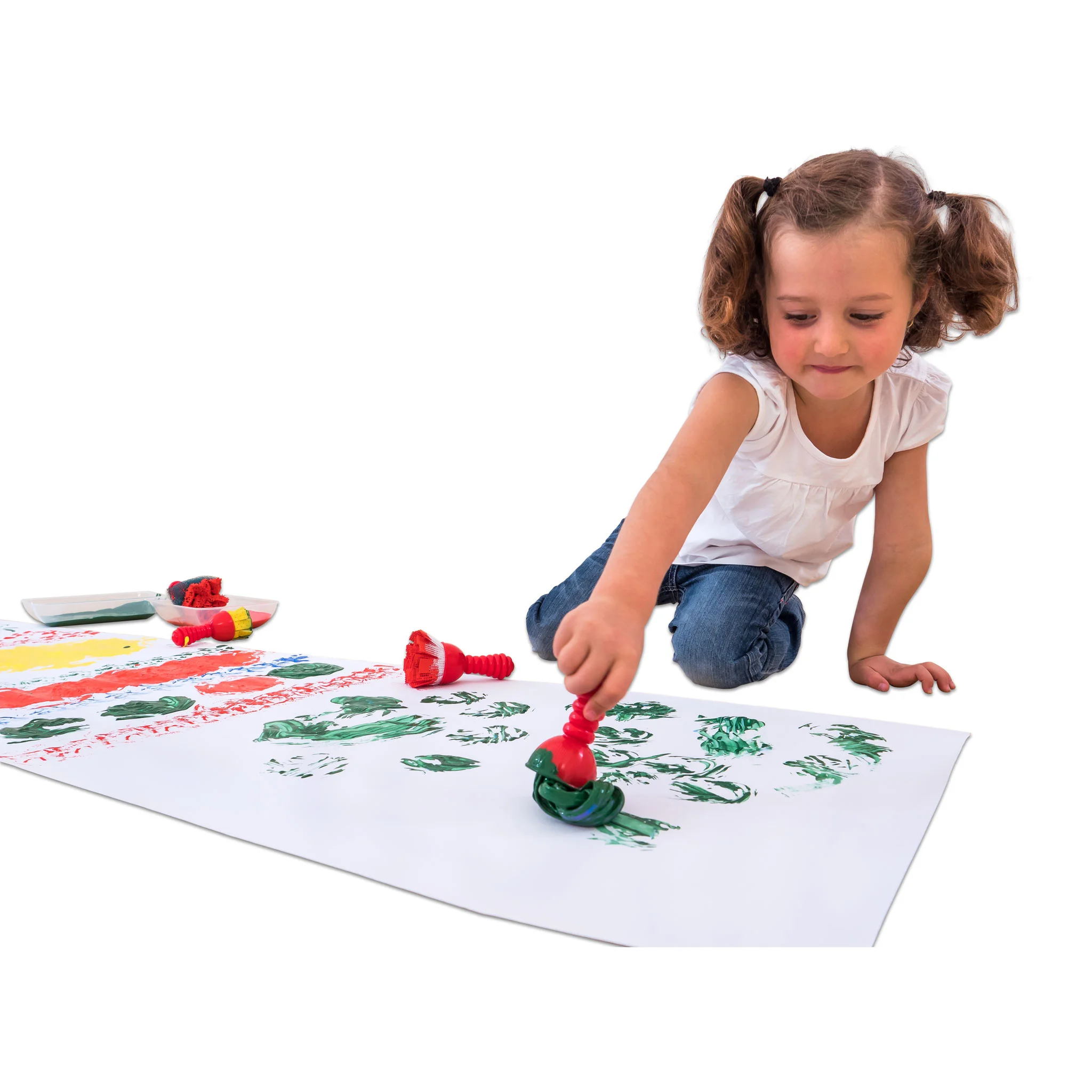 Kinder, Malerei, Pinsel, Farben, Kunstprojekt