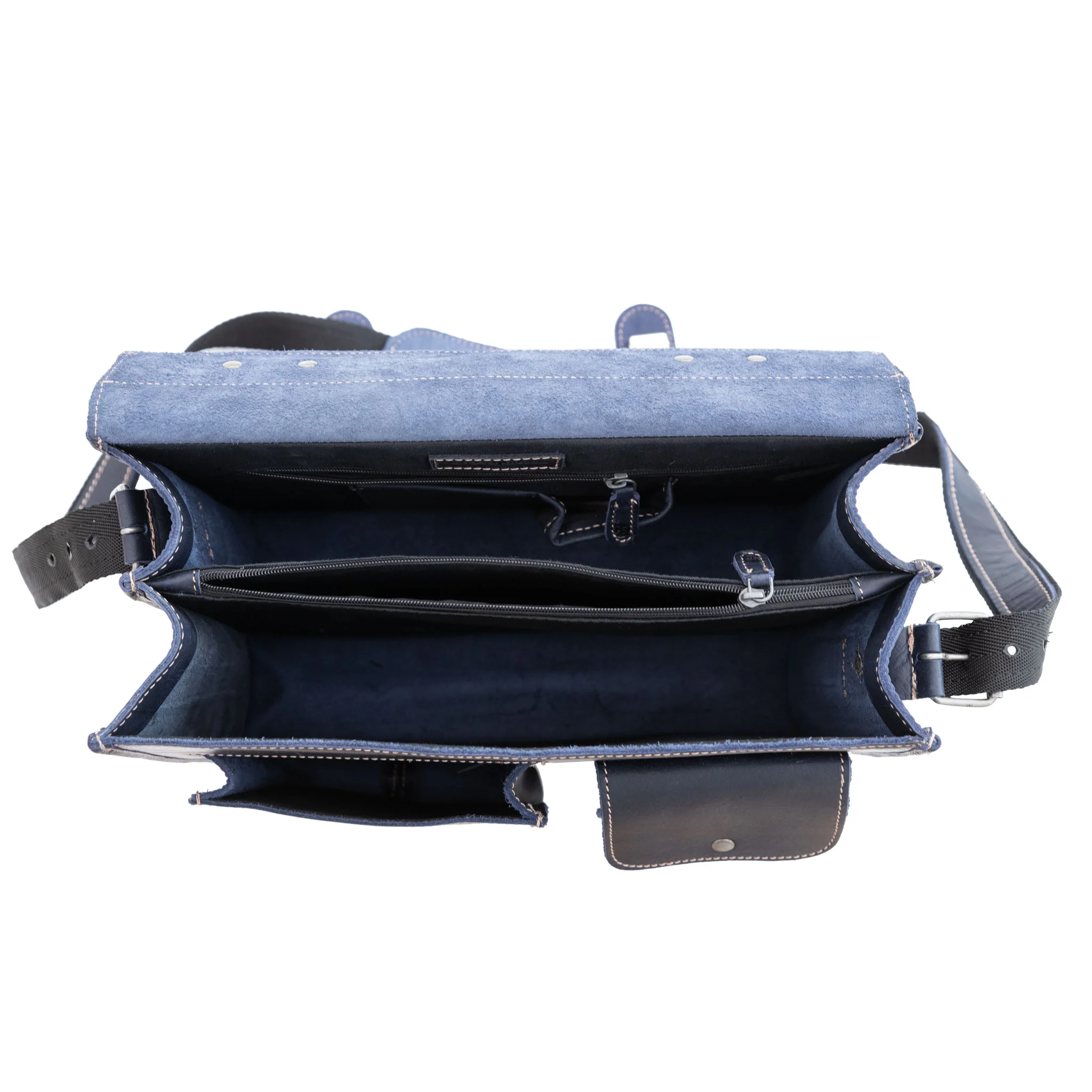 Umhängetasche, Crossbody, Denim, Navy, Reißverschluss