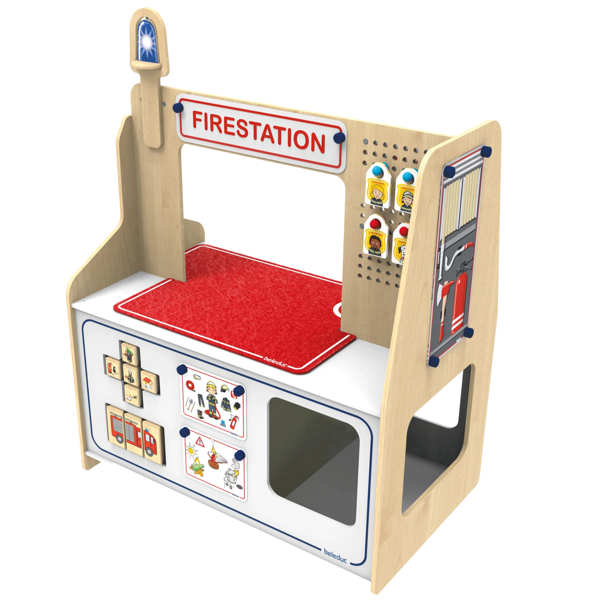 Holzspielzeug, Feuerwache, Kletterstation, Rettungssimulation, Spielset