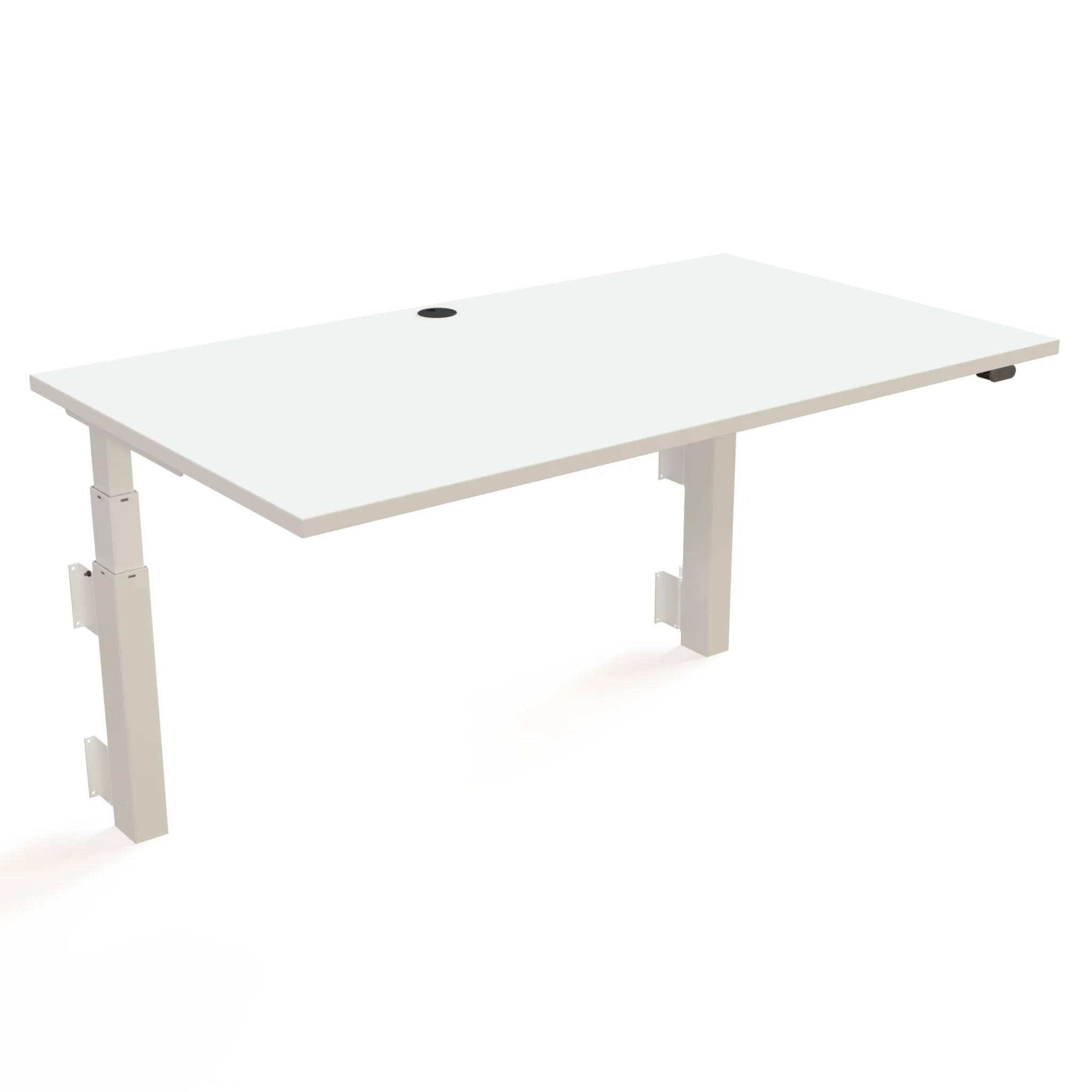 Schreibtisch, Tisch, Bürotisch, weiße Tischplatte, Metallbeine