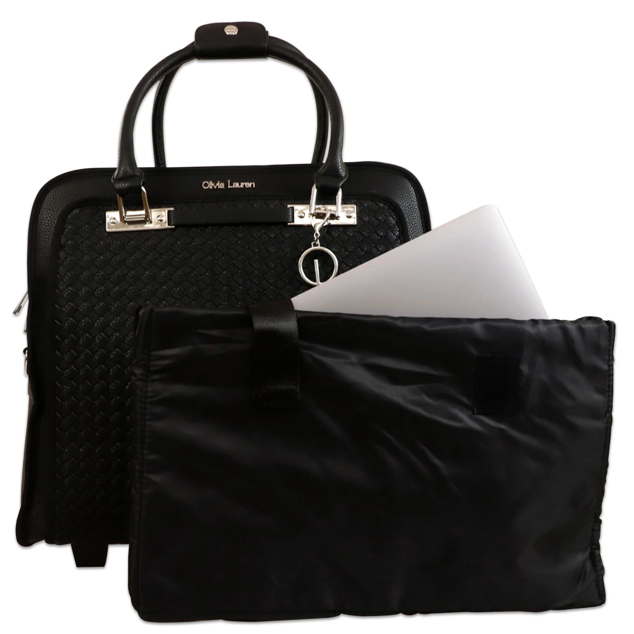 handbag, leder, schwarz, tasche, accessoire