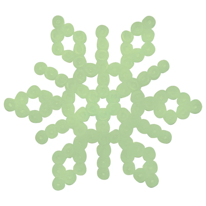 Schneeflocke, Dekoration, Kunststoff, Pastellgrün, Weihnachtsdeko